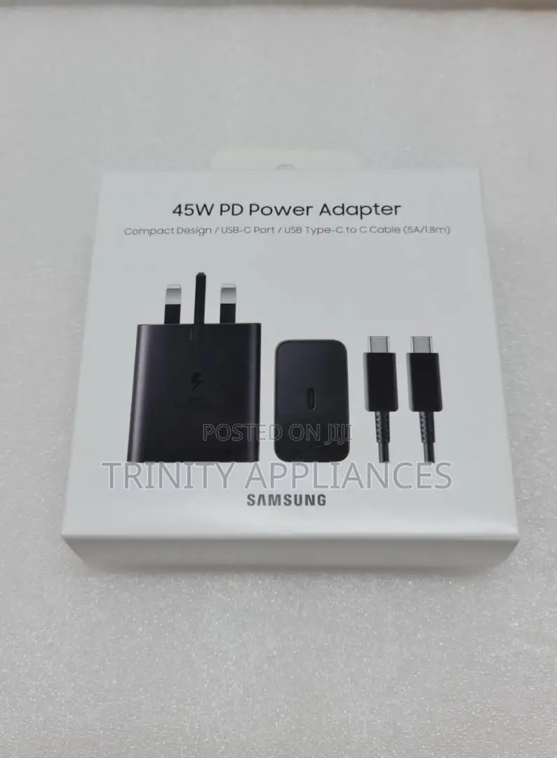 Samsung 45w Super Fast Charging Adapter USB C-C Cable
