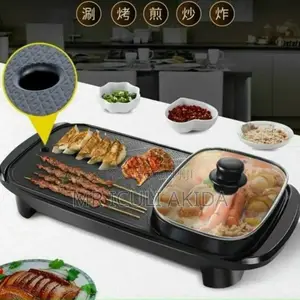 2in1 Multi-function Electric Long Hot Pot Grill