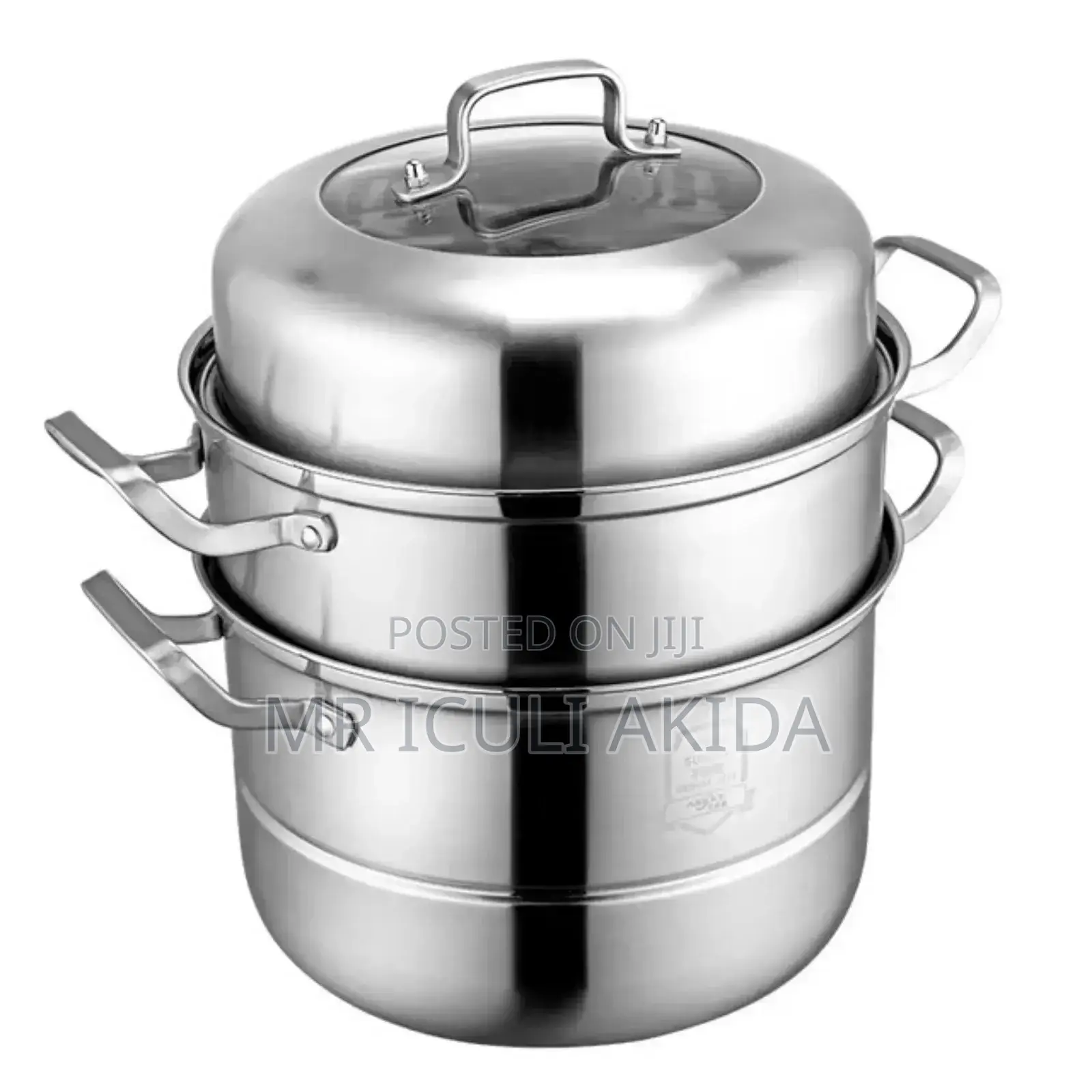 3tier Stainlessteel Steamer Pot WTH Stackable Pan,Insert Lid