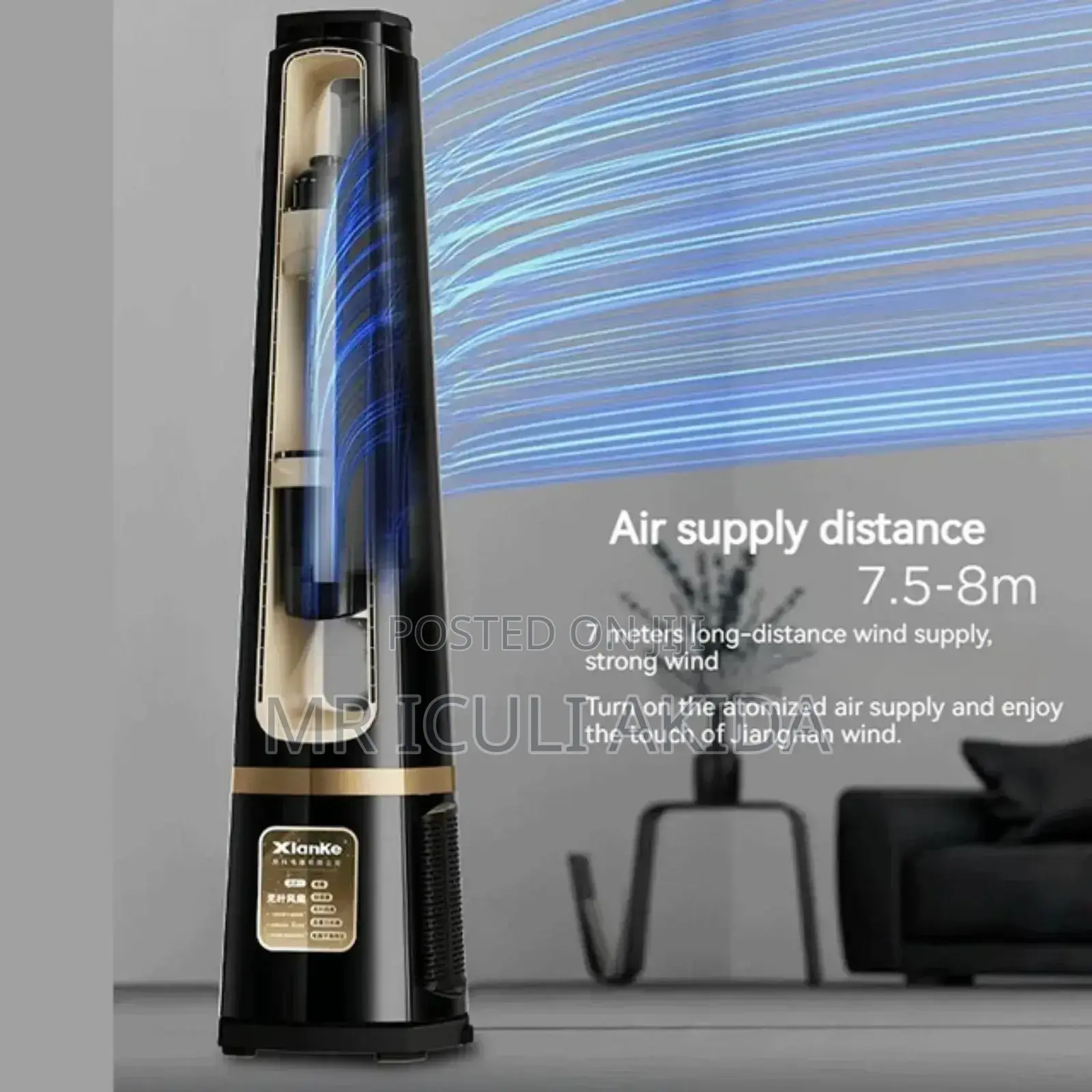 5in1 Silvercrest Bladeless Waterdrop Remote Fan Humidifier