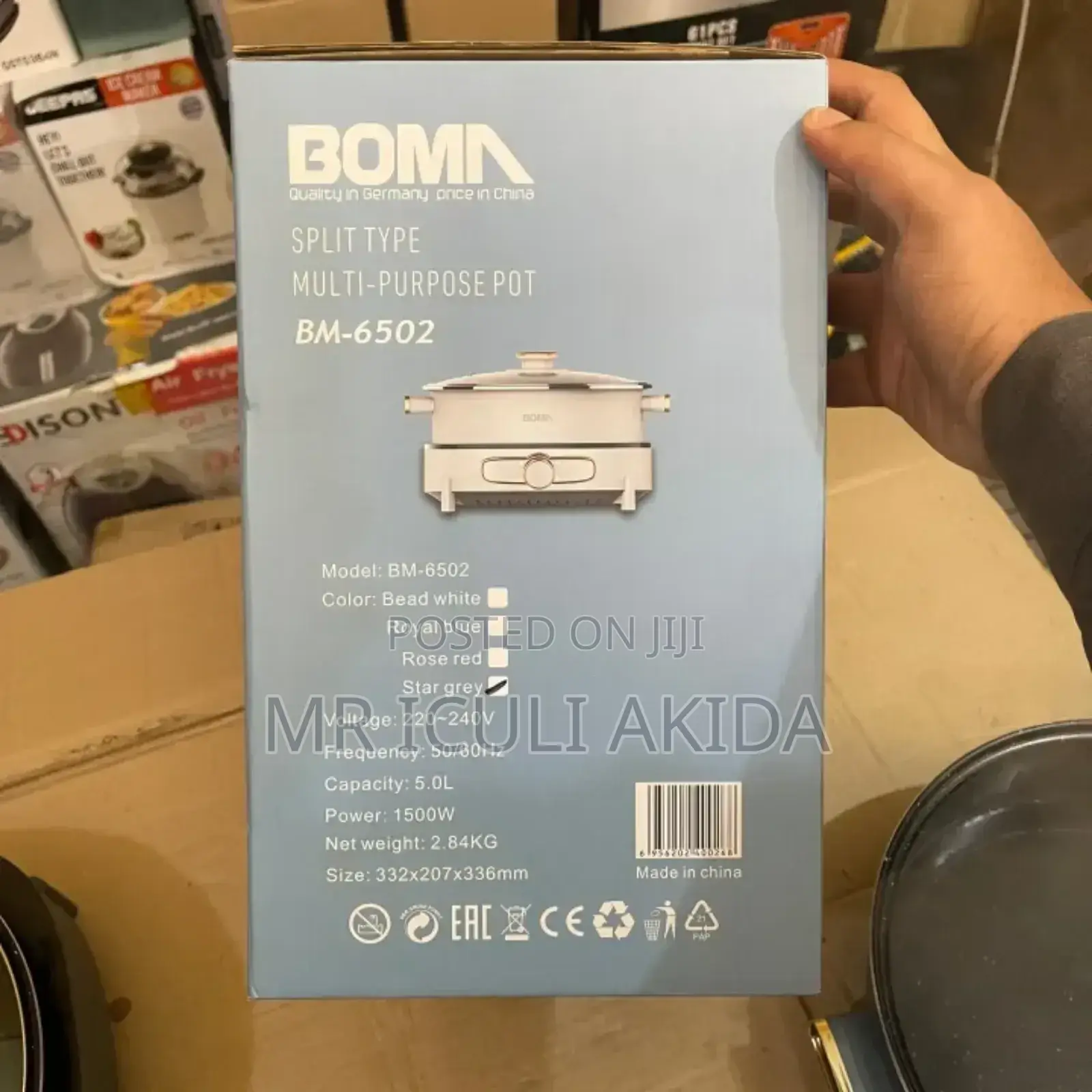 Bomas 5L Split Style Multifunctional Electric Nonstick Pot