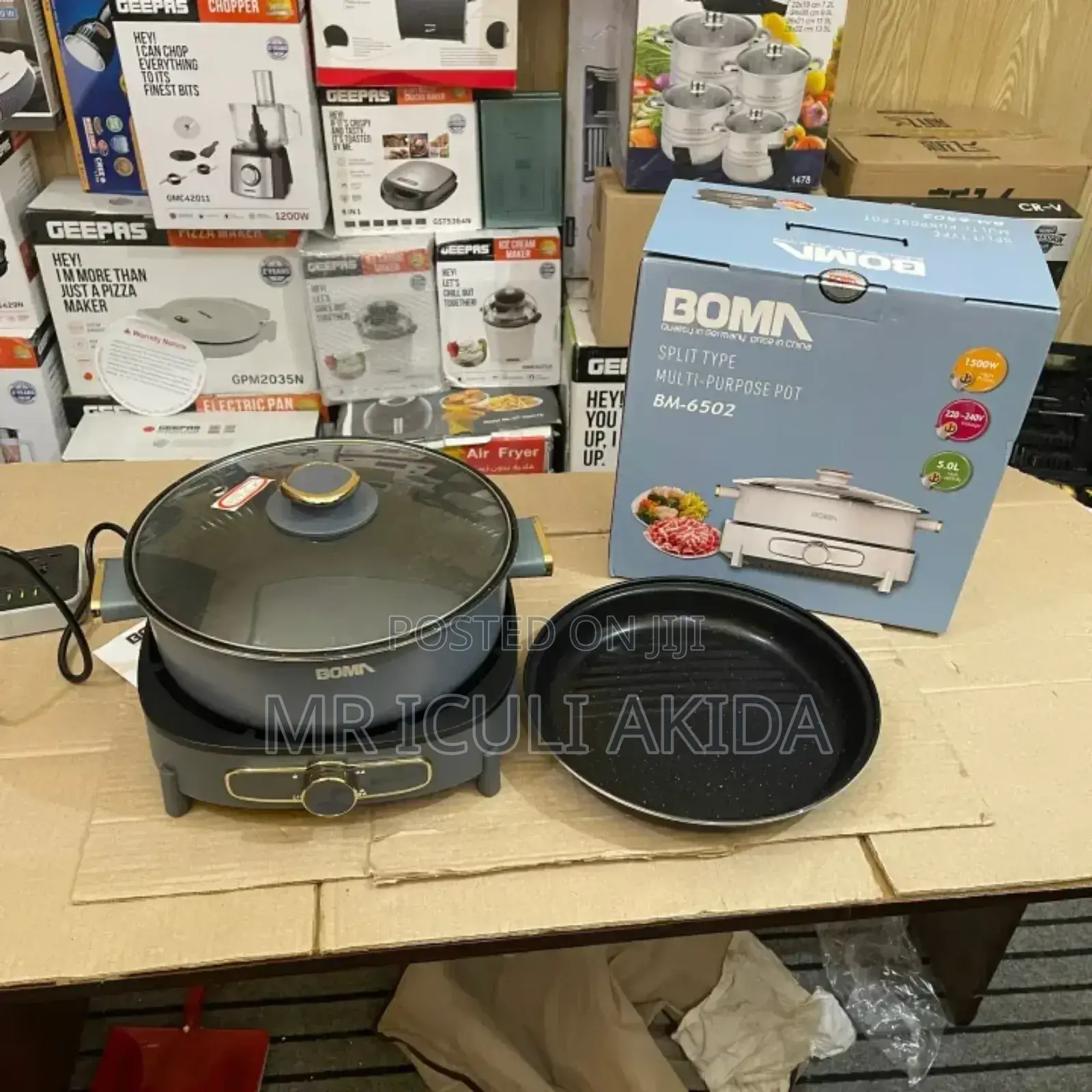 Bomas 5L Split Style Multifunctional Electric Nonstick Pot
