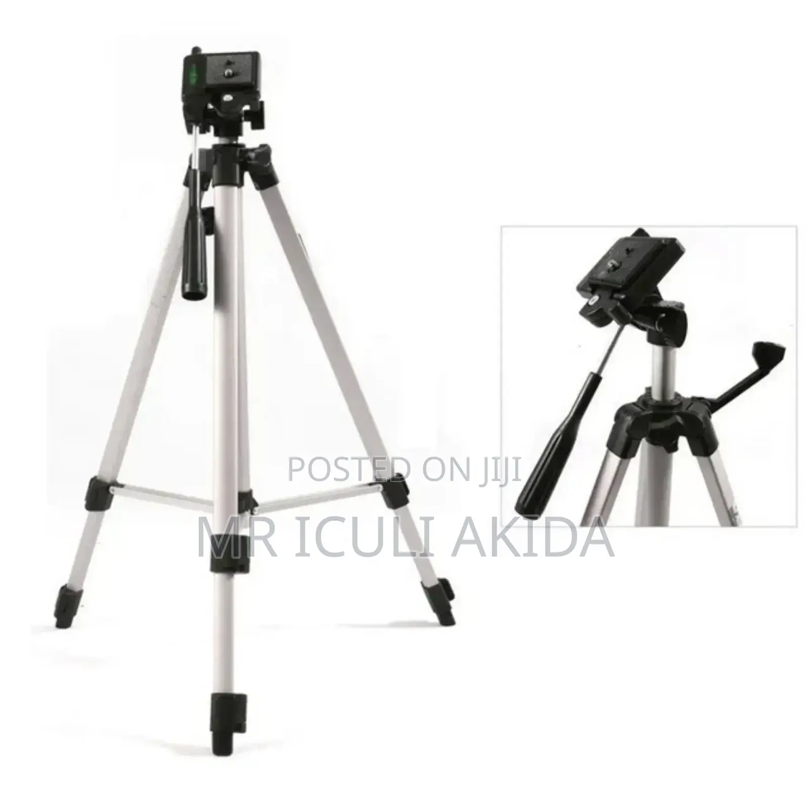 Camer/Phone Height Adjustd Tripod Stand WTH Laser Indicator