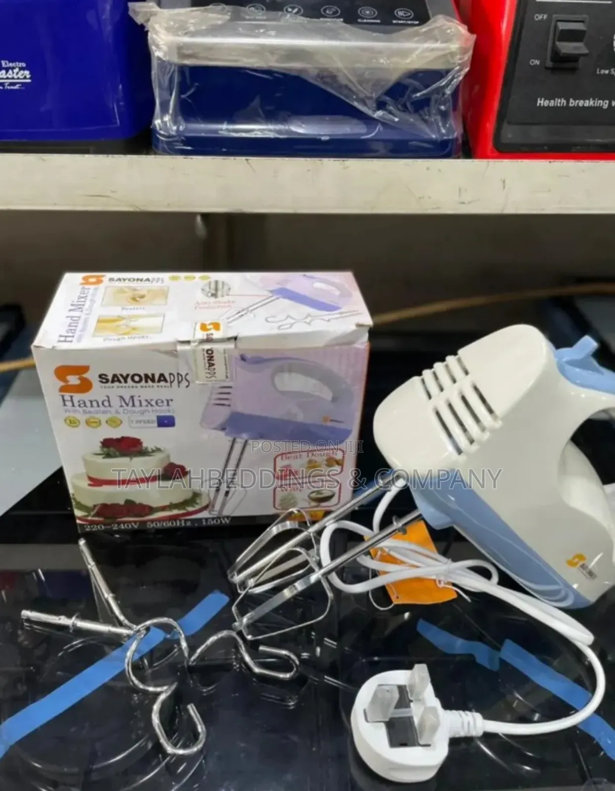 SAYONA 7 Speeds Electric Hand Mixer Hand-Held Food Processor