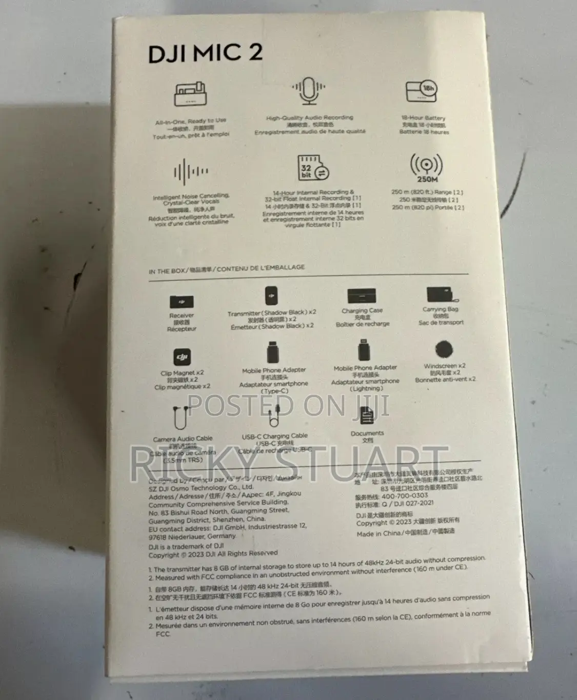 DJI Mic 2 (2tx+1rx + Charging Case)All in One Wireless Mic