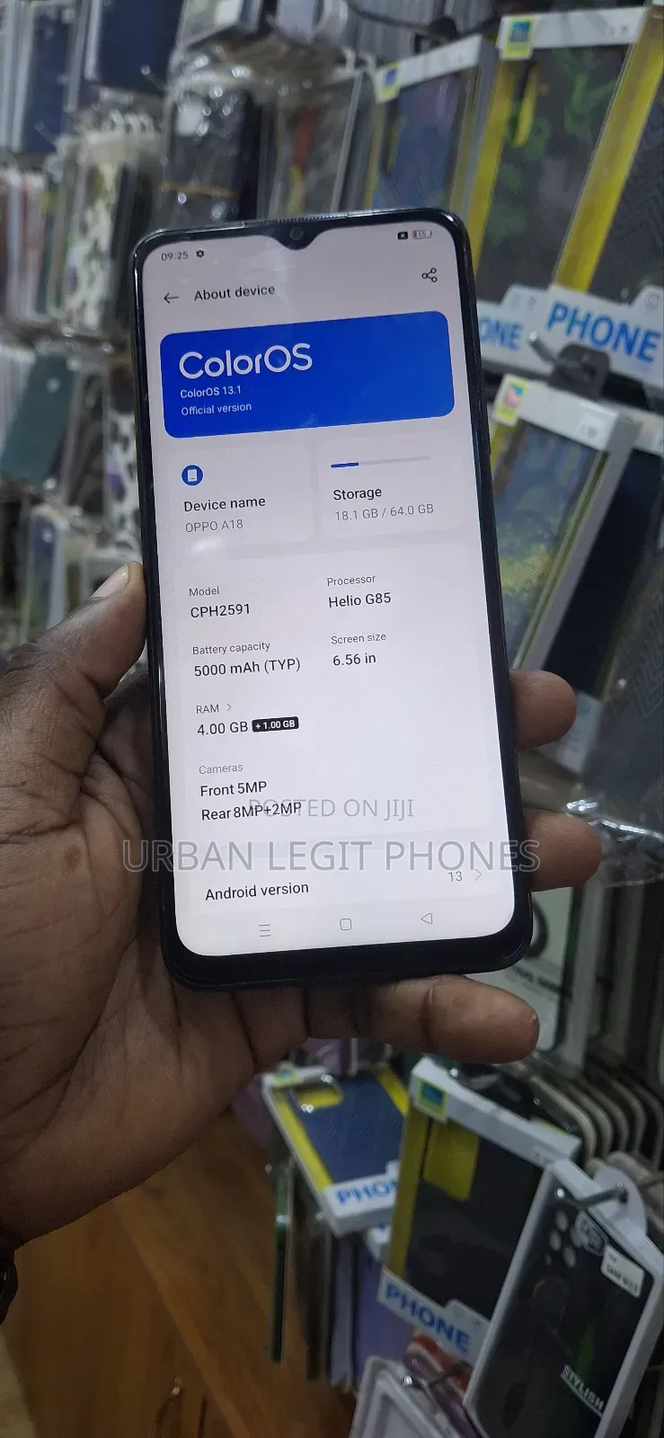 New Oppo A18 64 GB Black
