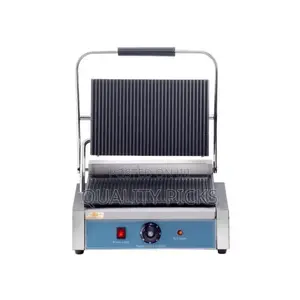 Commercial Electric Grooved Panini Sandwich Contact Grill