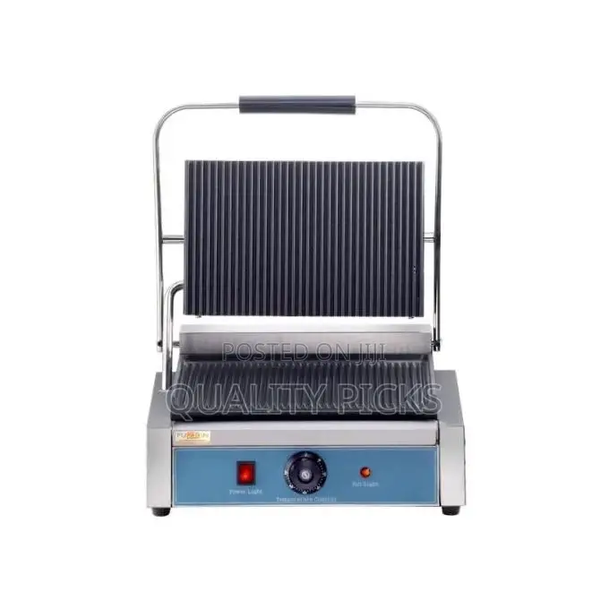 Commercial Electric Grooved Panini Sandwich Contact Grill