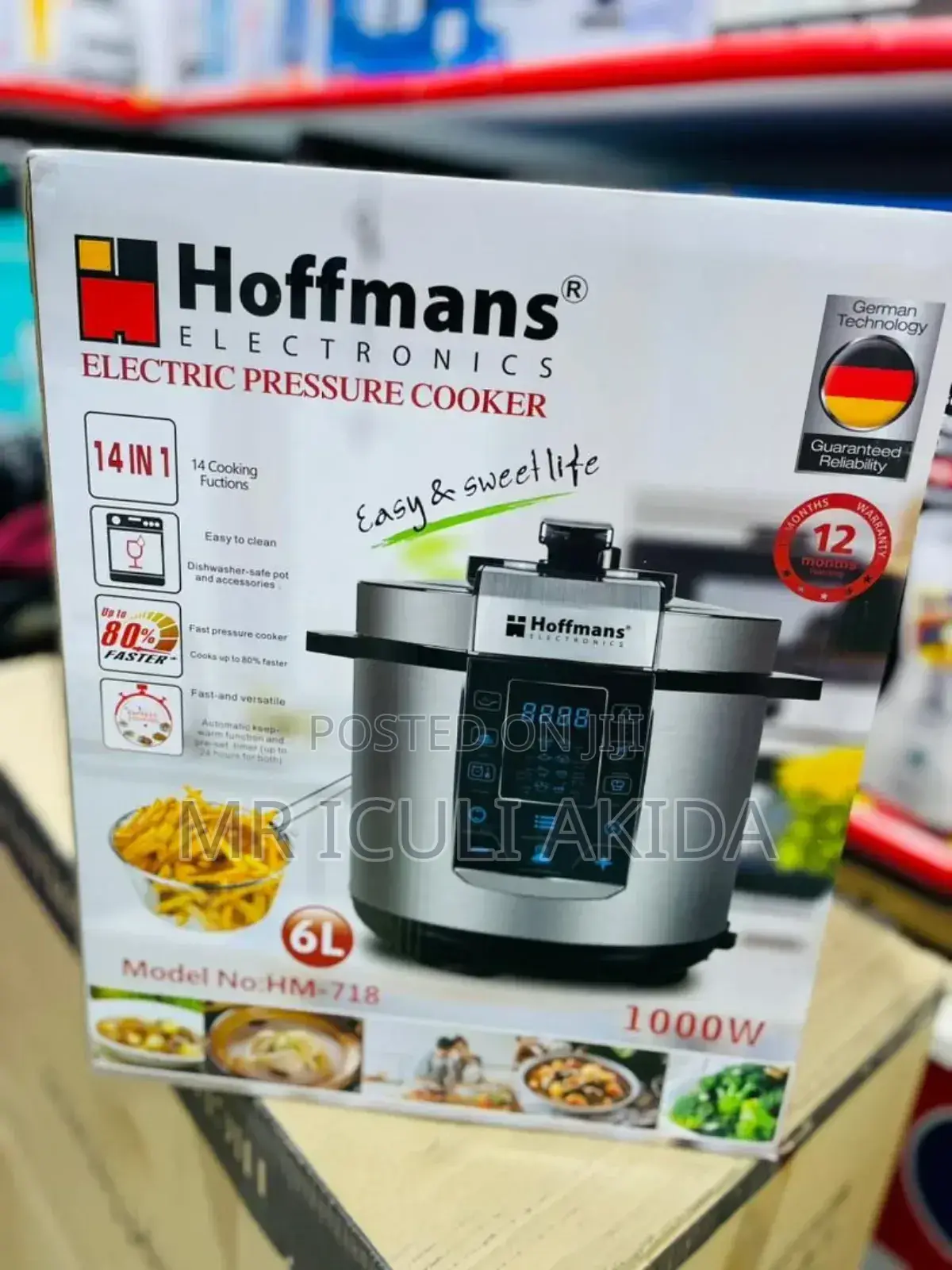 Hoffman's 6L 14in1 Electric Pressure Cooker