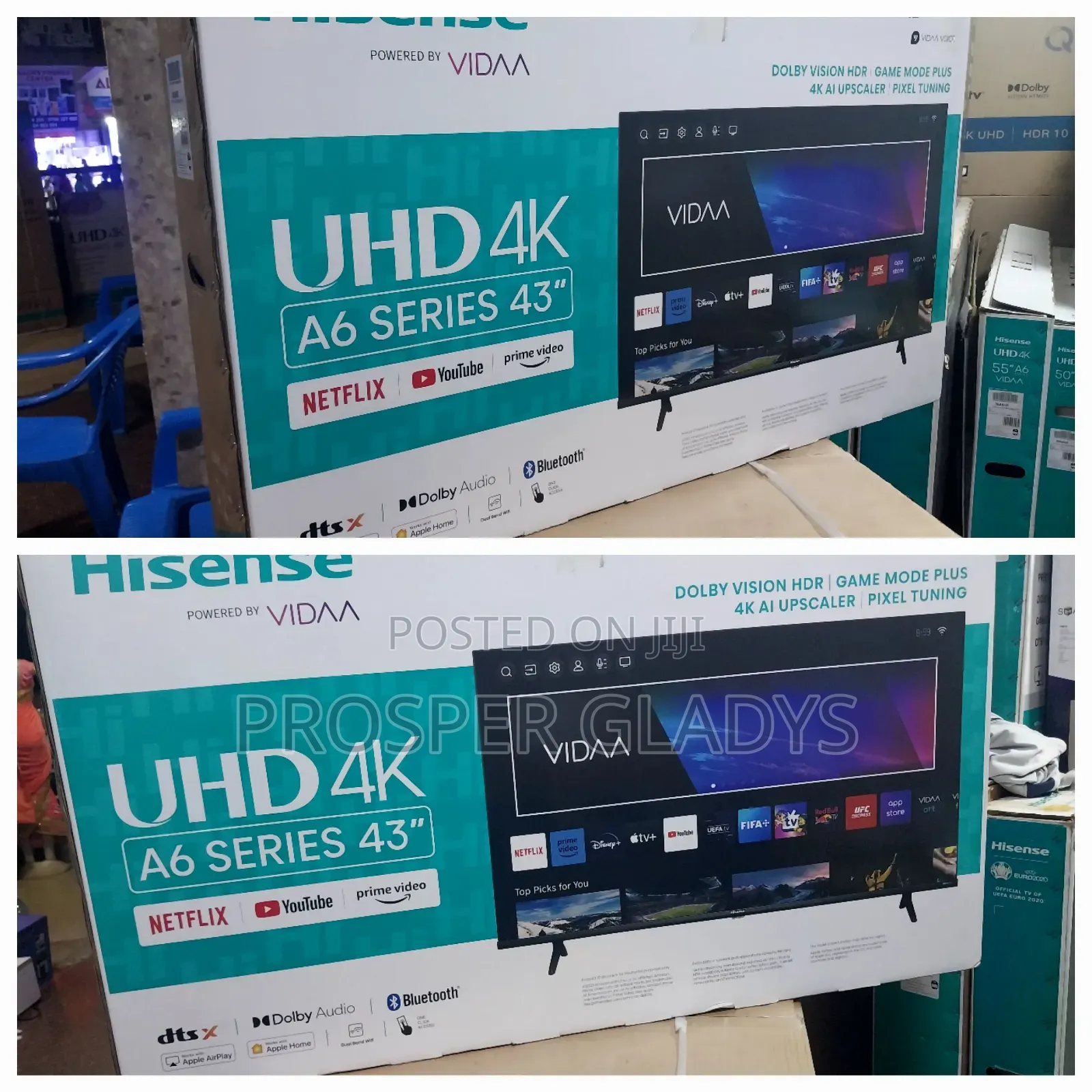 43 Inches Led Hisense Smart UHD Flat Screen Flameless.