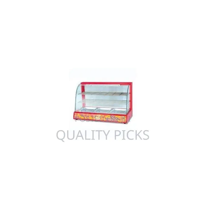 Big Commercial Electric Curved Glass Hot Snacks Warmer