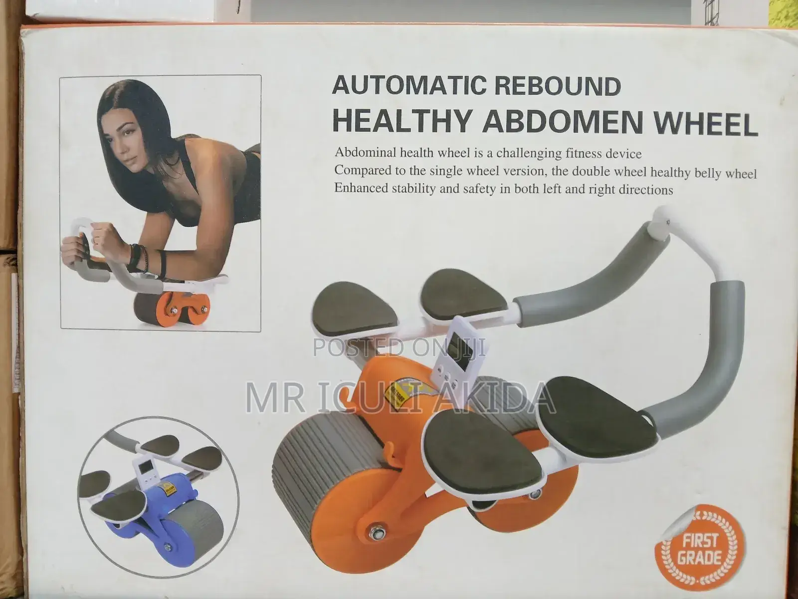 Automatic Rebound Healthy Abdomen Exercise Fitness Wheel