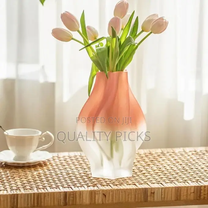 Modern Art Twists Ceramic Flower Vase, Irregular Shaped