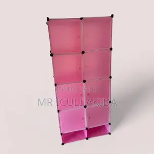 2columns Dustproof Plastic Wardrobe/Closet WTH Shoe Rack