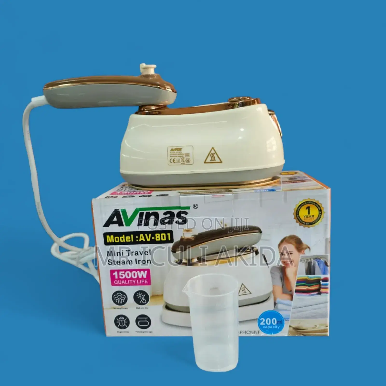 1500w Quality Life Avinas Mini Travel Steam Iron