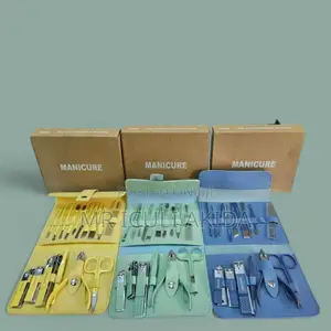 16pcs Stainless Steel Rubber Coat Manicure Trimming Nail Kit