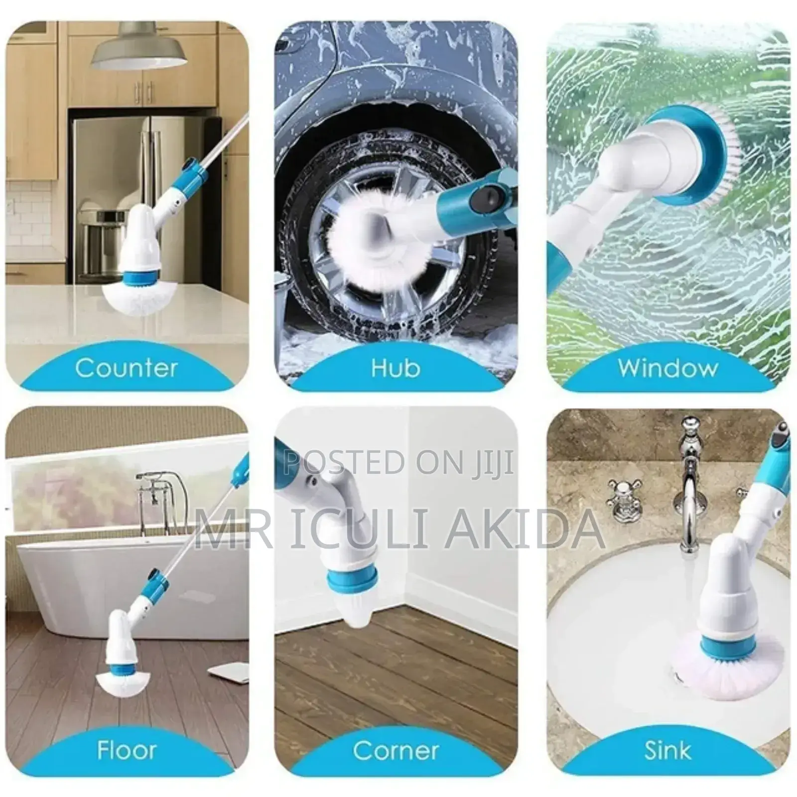 Adjustable Rechargeable Cleaning Spin Brush