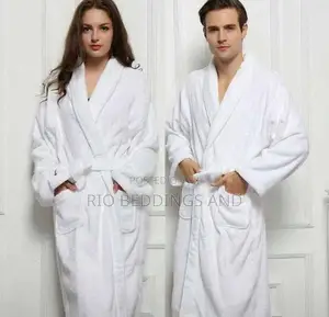 Cotton Bathrobe / Plain White
