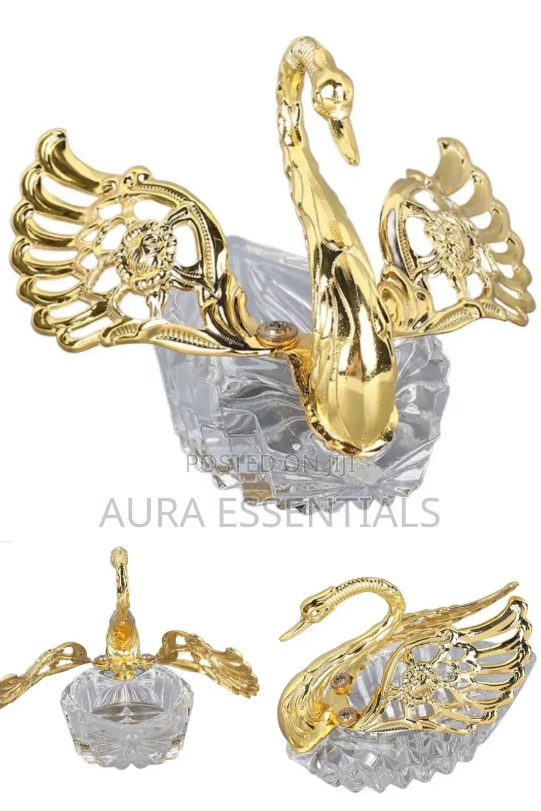 European Modern Style Swan Crystal Sugar Cup