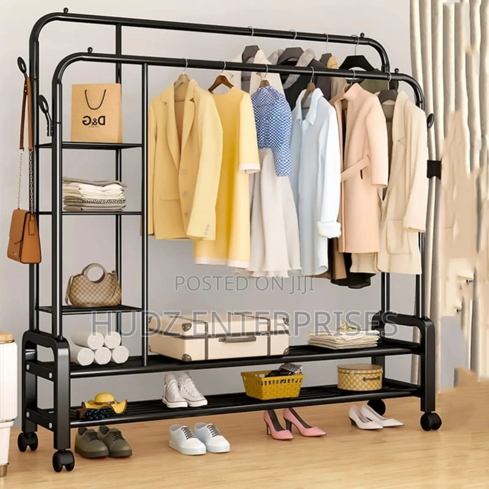 Multipurpose Hang Rack Black
