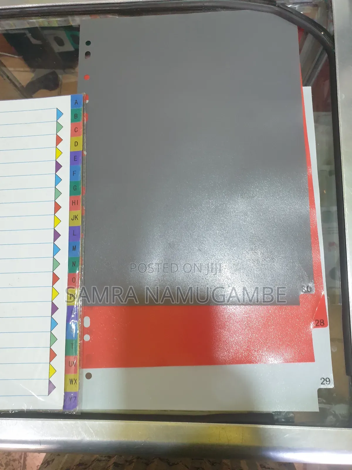 Numbered and Lettered Plastic Separators