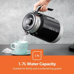 GEEPAS 1.7L Smart Rapid Boil Dualwall Stainless Steel Kettle