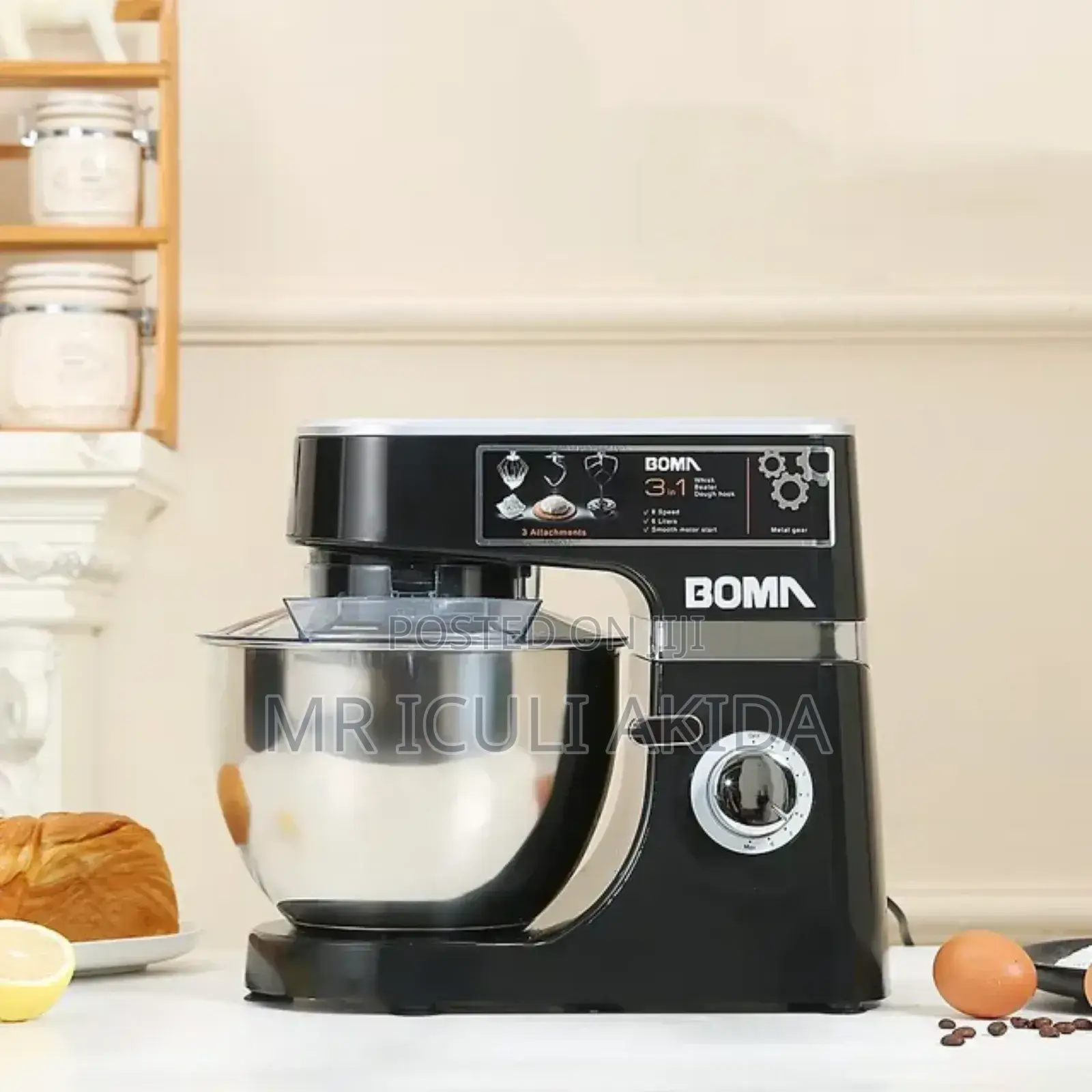 Bomas 5in1 6L Stand Food Dough Mixer,Meat Grinder Juicer