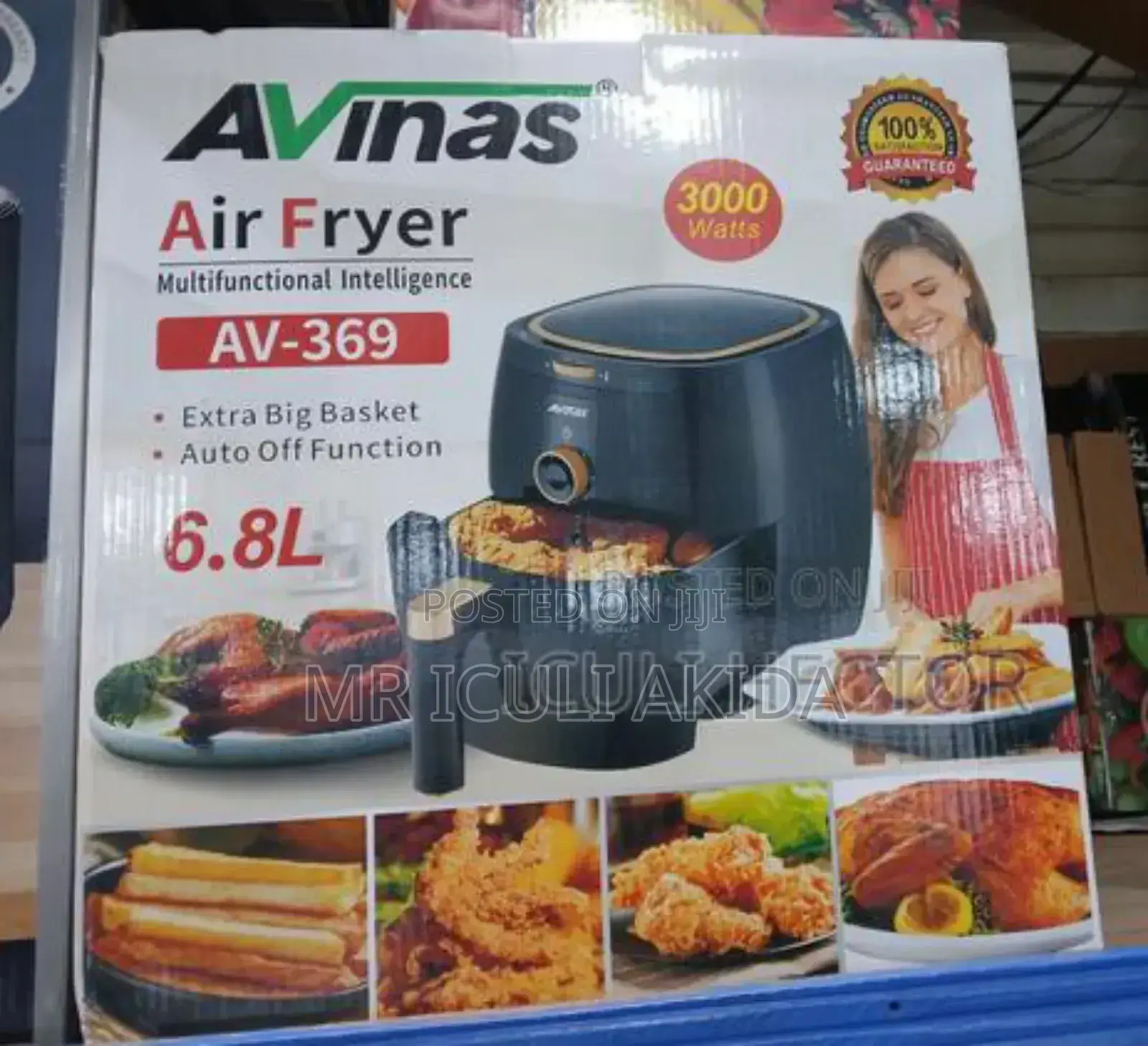 AVINAS 3000w 6.8L Fast Air Fryer With Thermostat Control