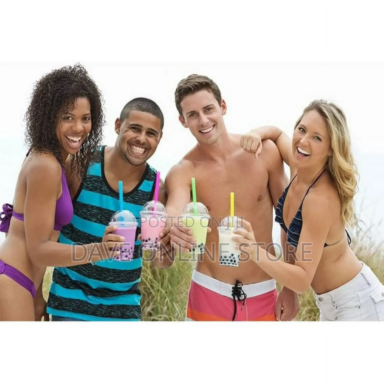 100 Pack Disposable Jumbo Straws for Drinking Smoothies