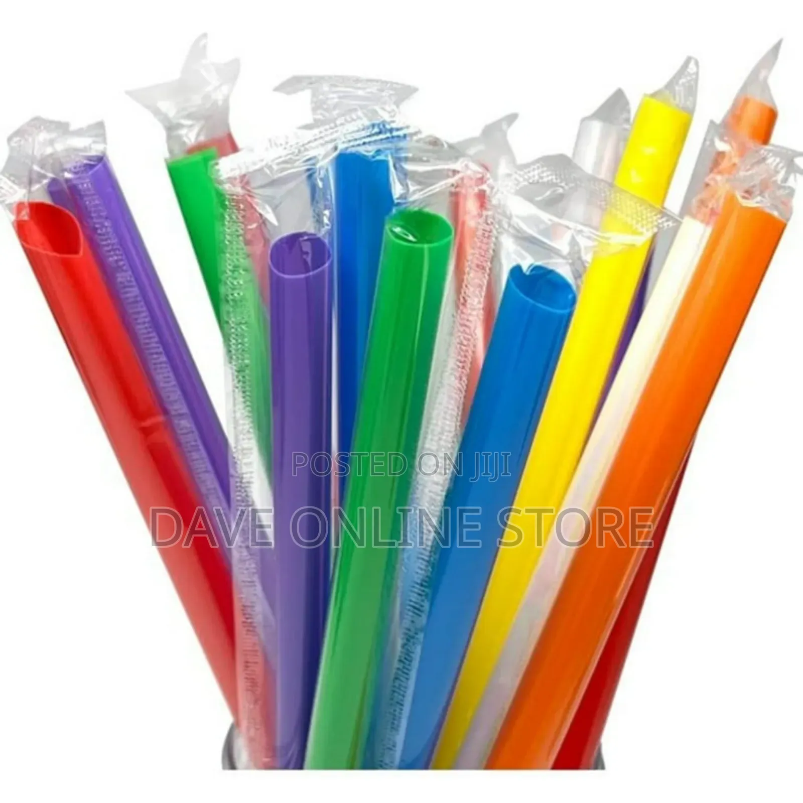 100 Pack Disposable Jumbo Straws for Drinking Smoothies