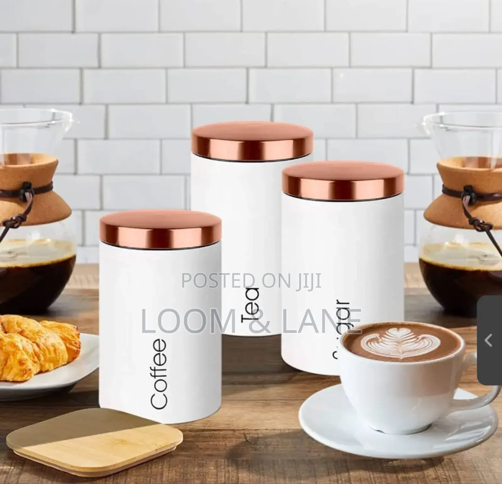 Airtight Canisters Set of 3 for Tea Coffee and Sugar