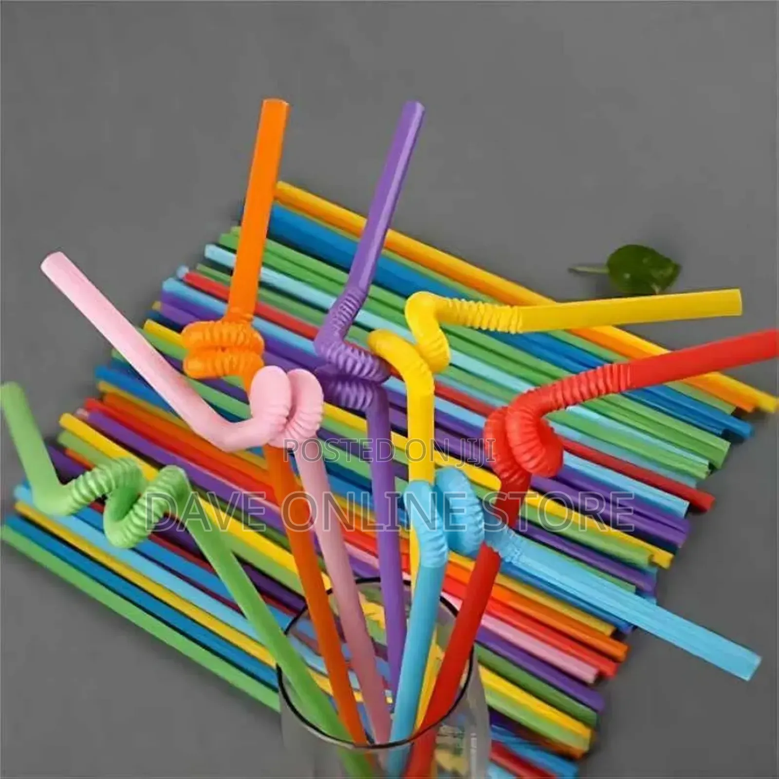 Long Flexible Straws Disposable,Plastic Straws (100 PCS