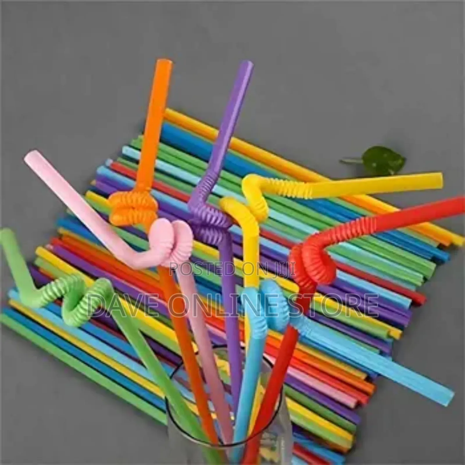 Long Flexible Straws Disposable,Plastic Straws (100 PCS