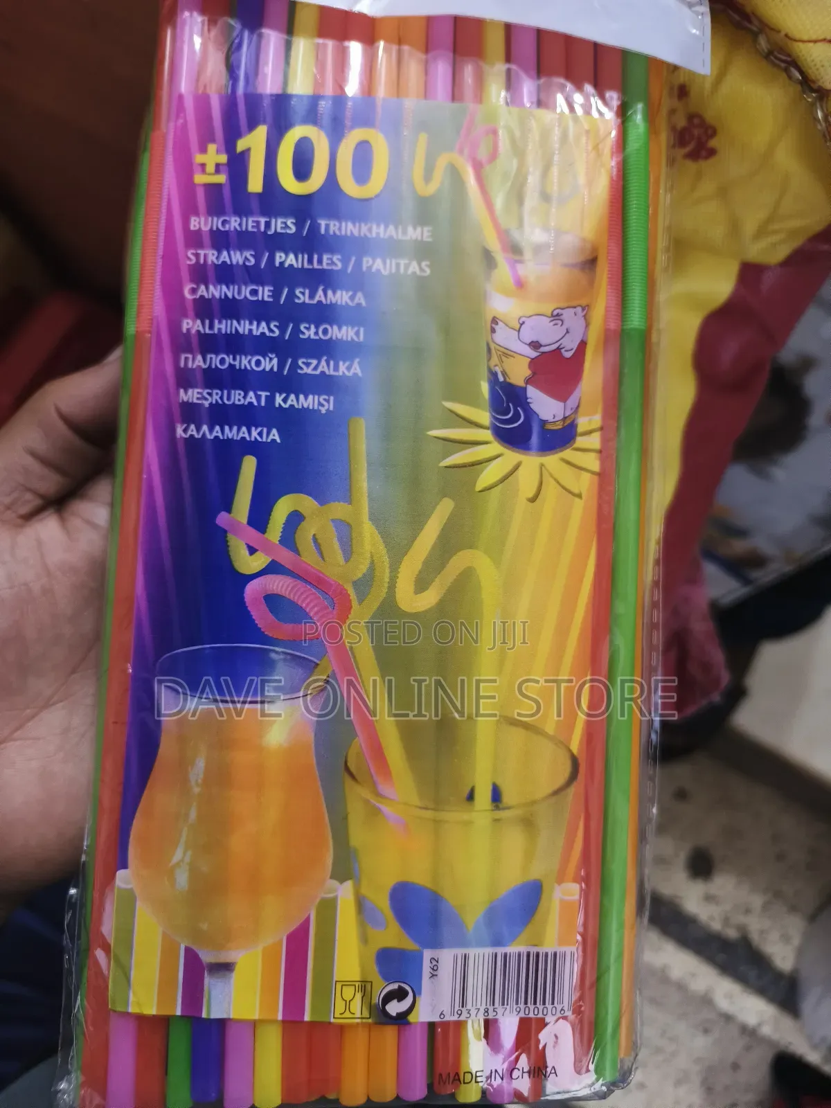 Long Flexible Straws Disposable,Plastic Straws (100 PCS