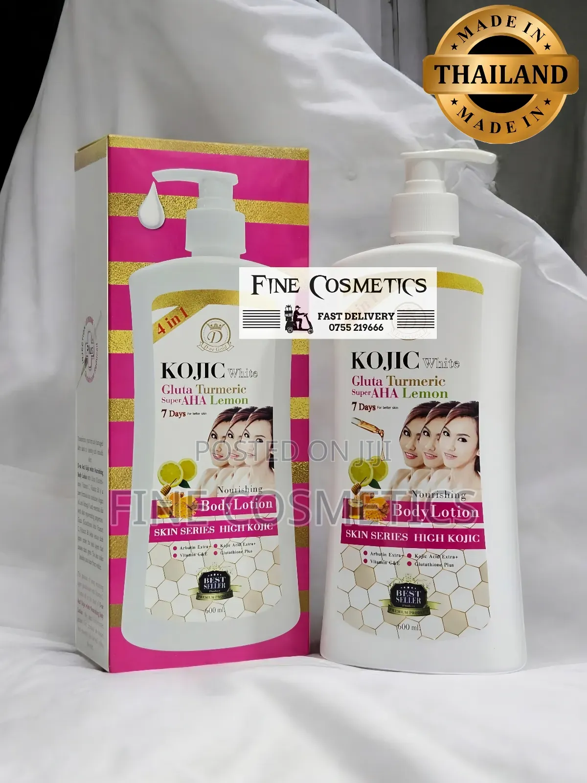 KOJIC WHITE Gluta Turmeric Lemon 7days Skin Whitening Lotion