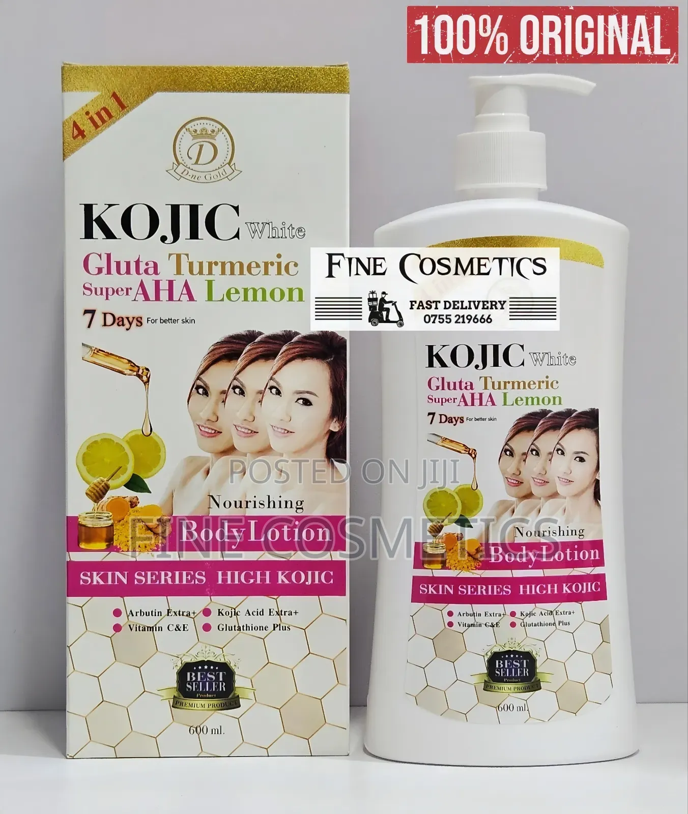 KOJIC WHITE Gluta Turmeric Lemon 7days Skin Whitening Lotion