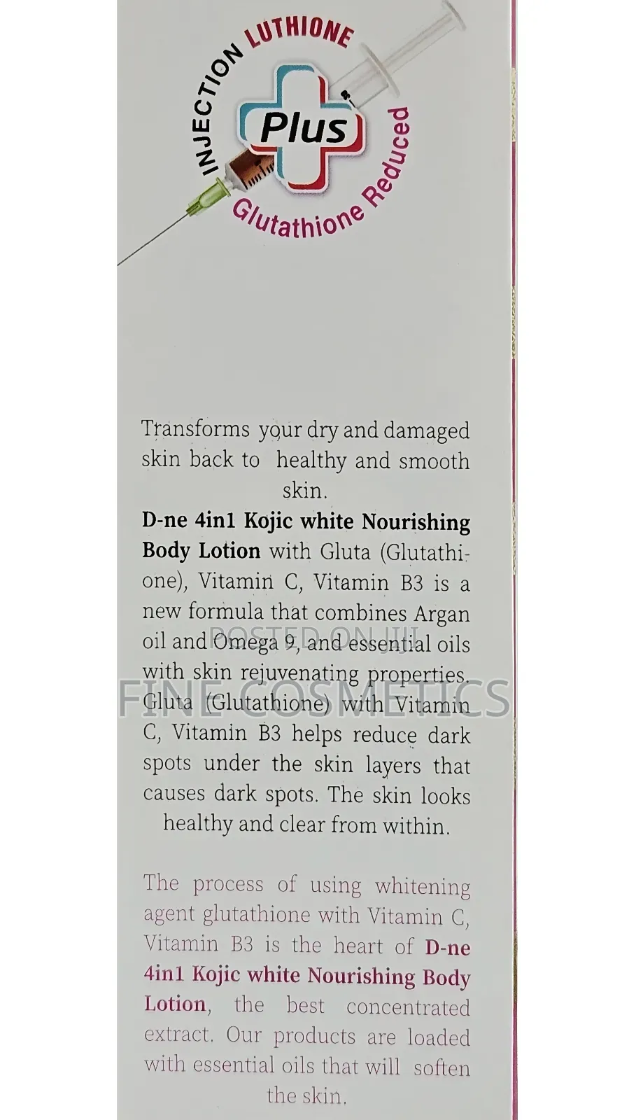 KOJIC WHITE Gluta Turmeric Lemon 7days Skin Whitening Lotion