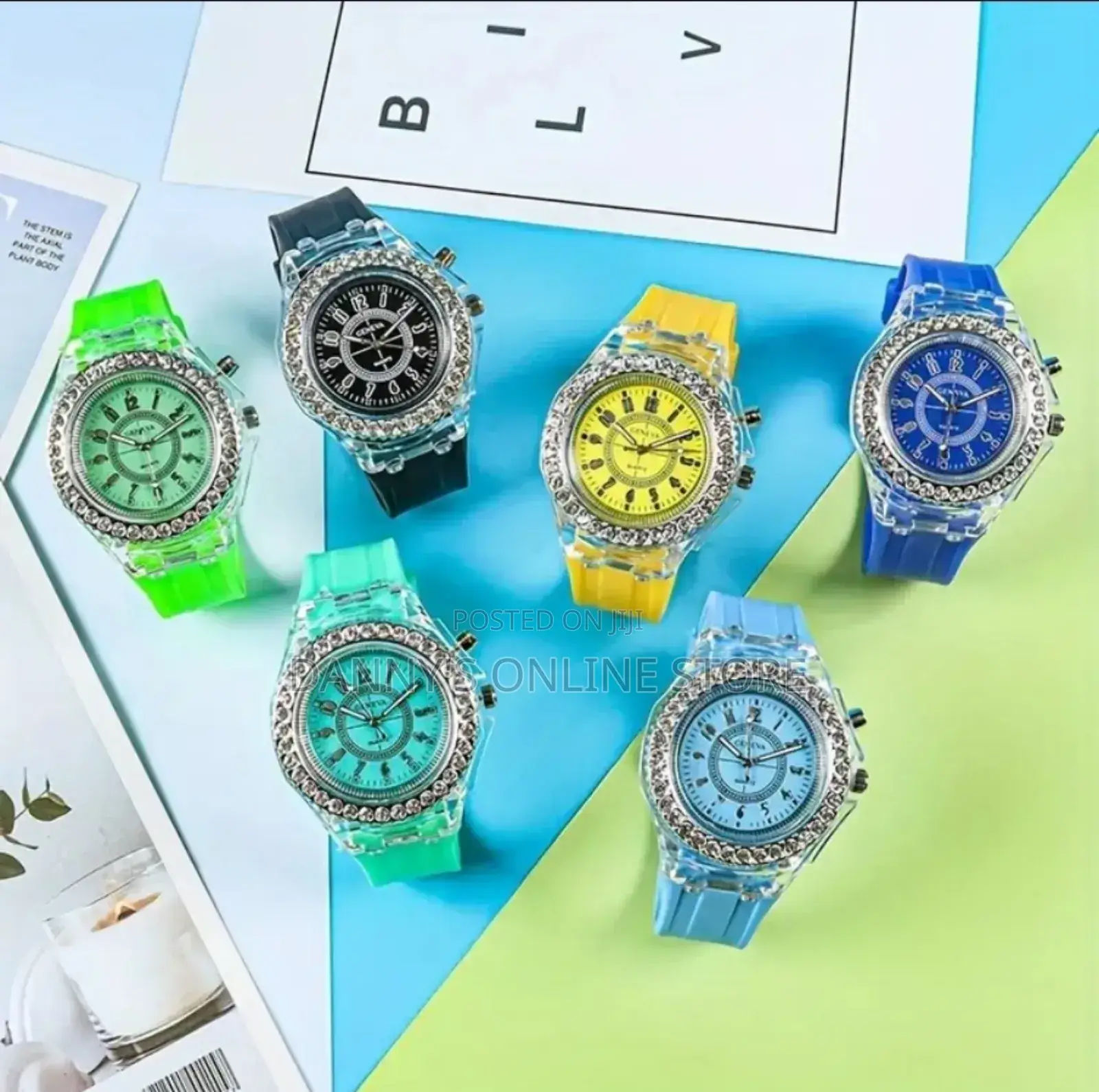 Luminous Kids Electronic Watch for Kids With Rhinestone