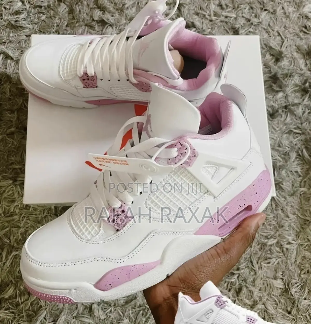 Original Ladies Nike Air Jordan 4 Retro Pink Oreo Sneakers