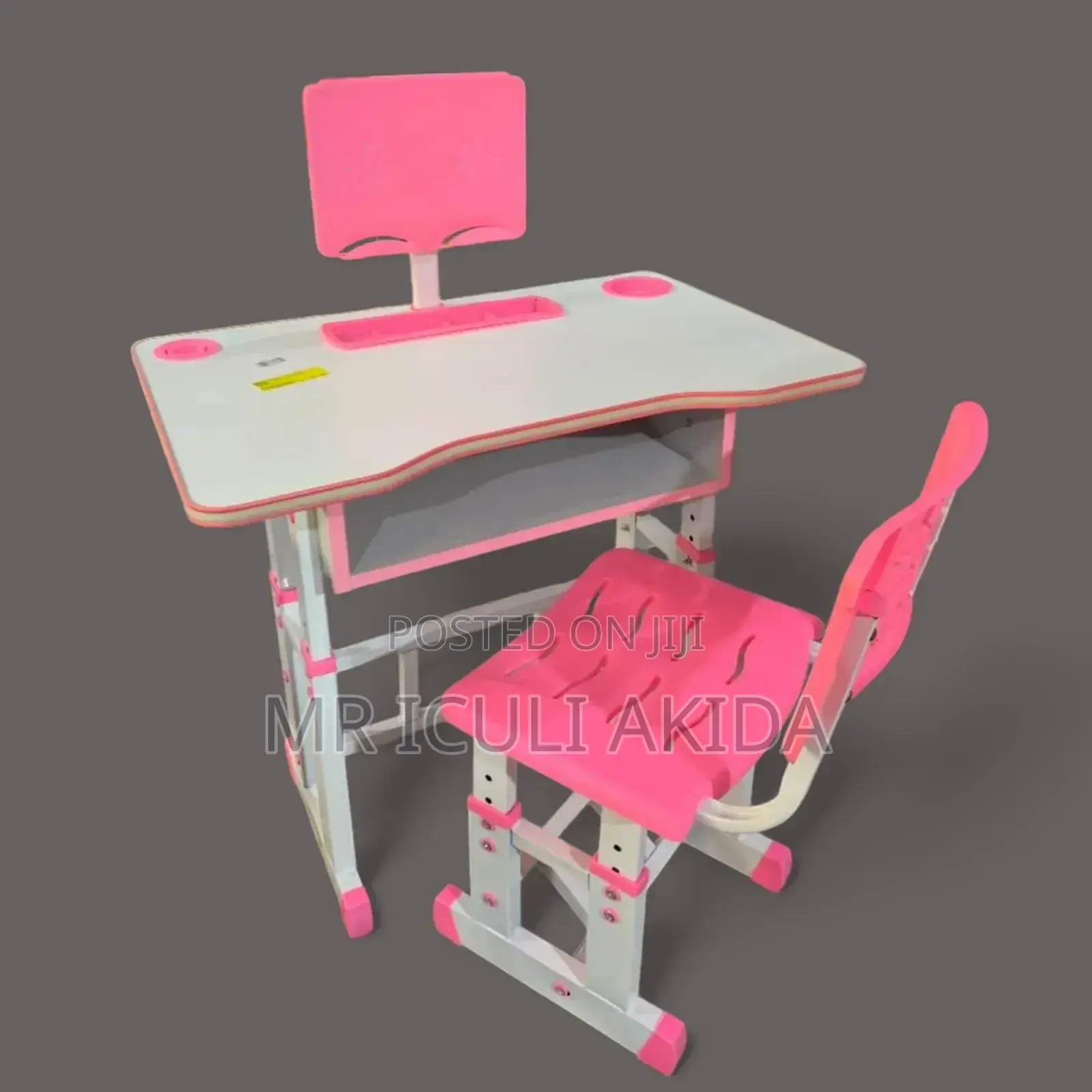 Plastic Height Adjustable Kids Study Table WTH It's Chair