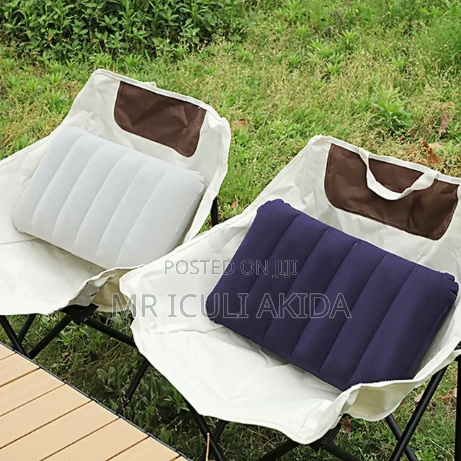 The Intex Flock PVC Travel Portable Inflatable Pillow