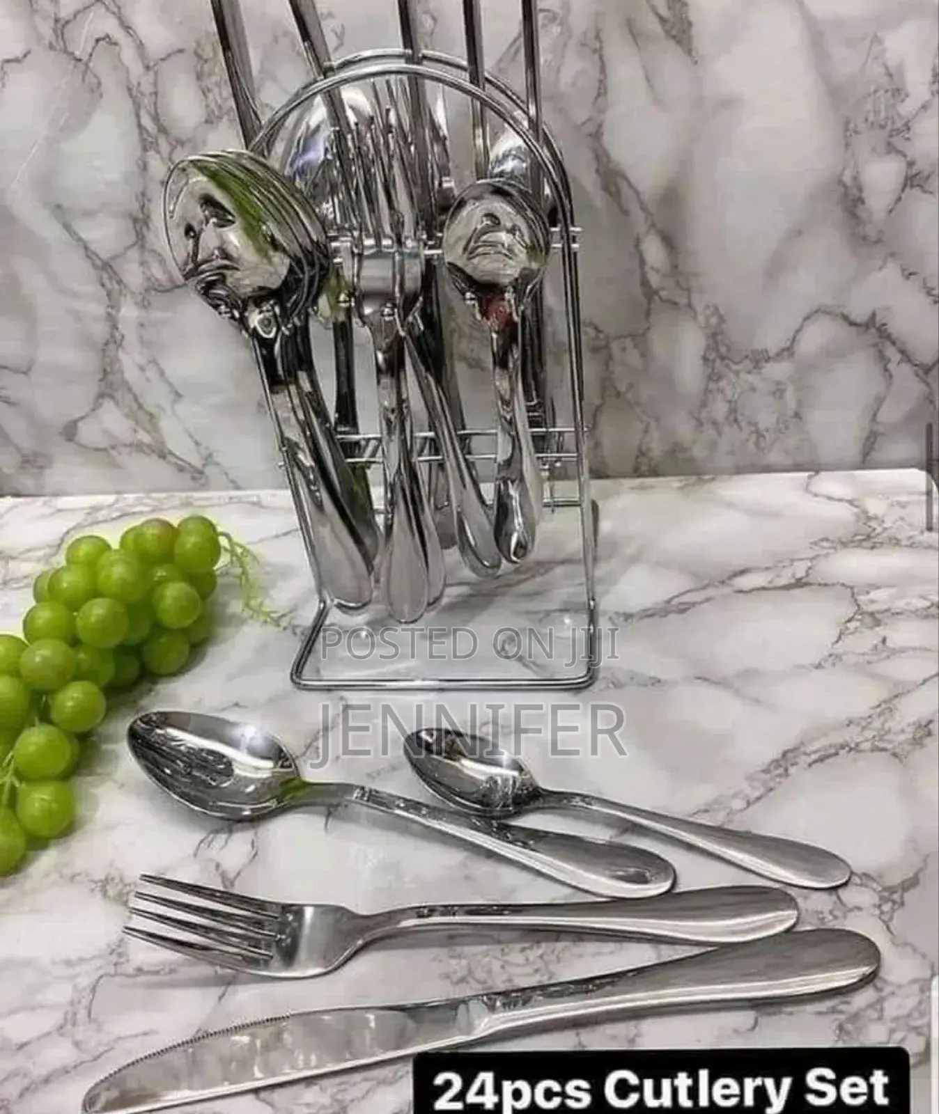 24pieces Stainless Steel Cutlery Set -Silver