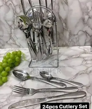 24pieces Stainless Steel Cutlery Set -Silver