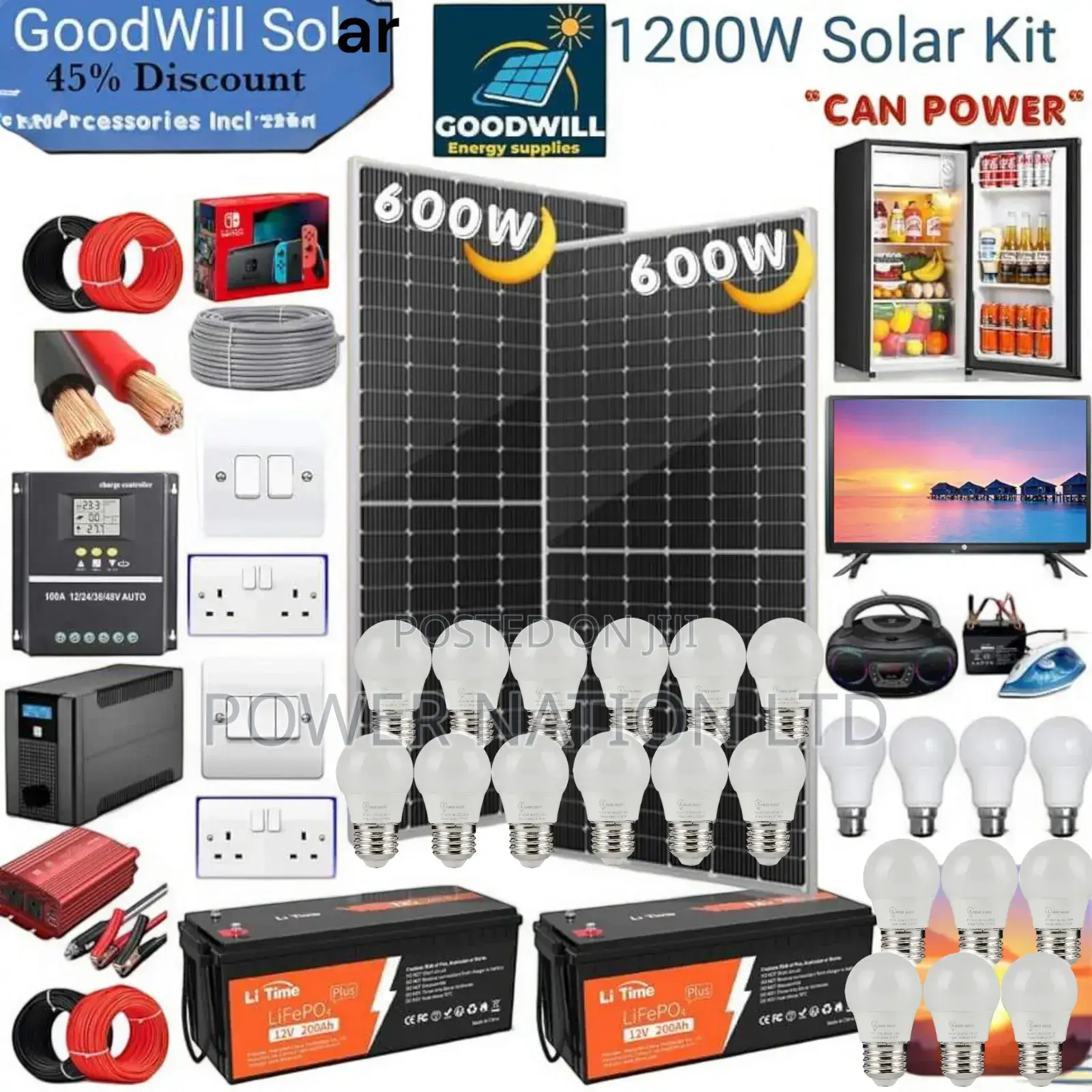1200w Solar Energy System Full Kit