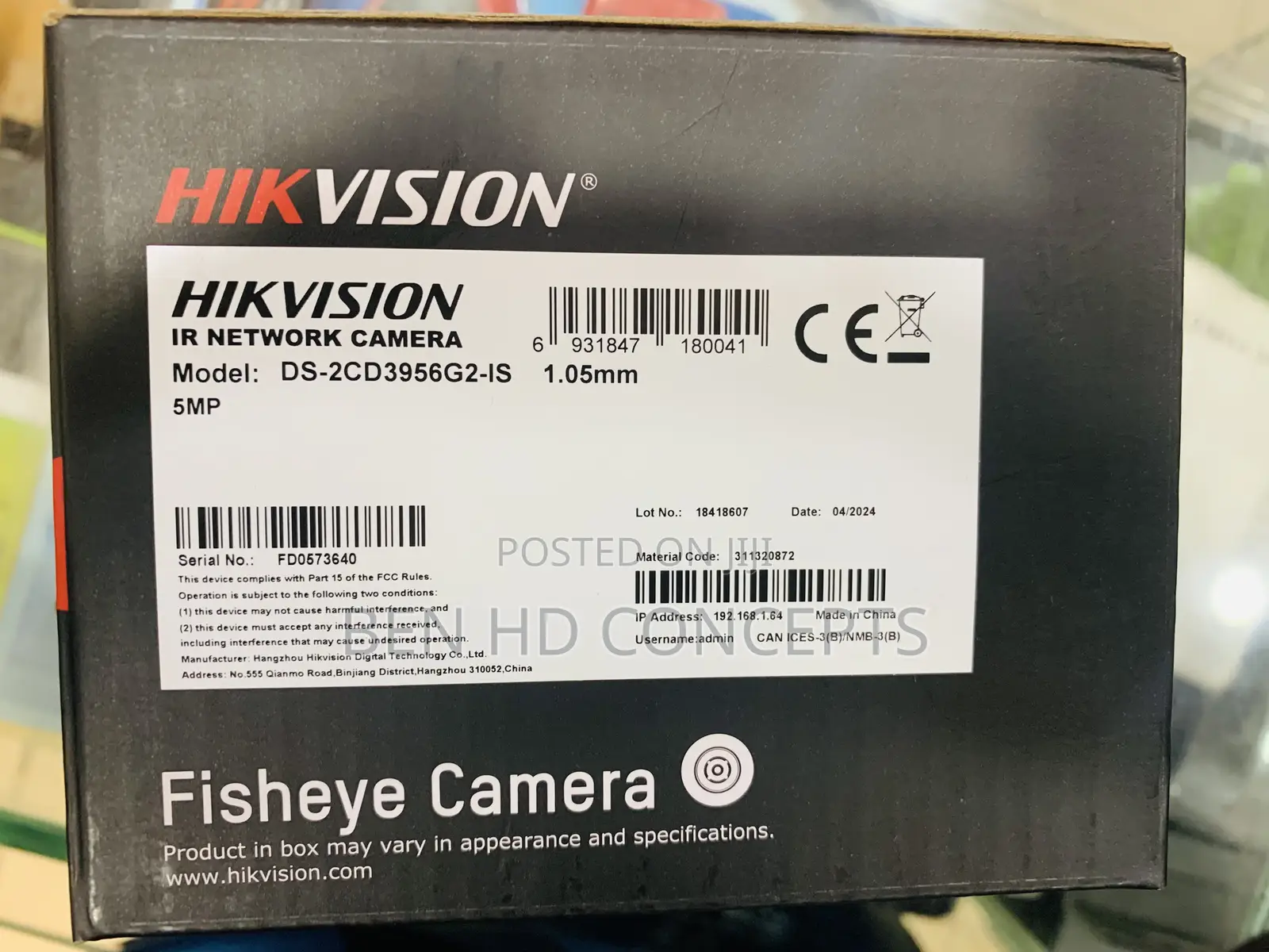 Fish Eye HIKVISION CCTV Camera 5mp
