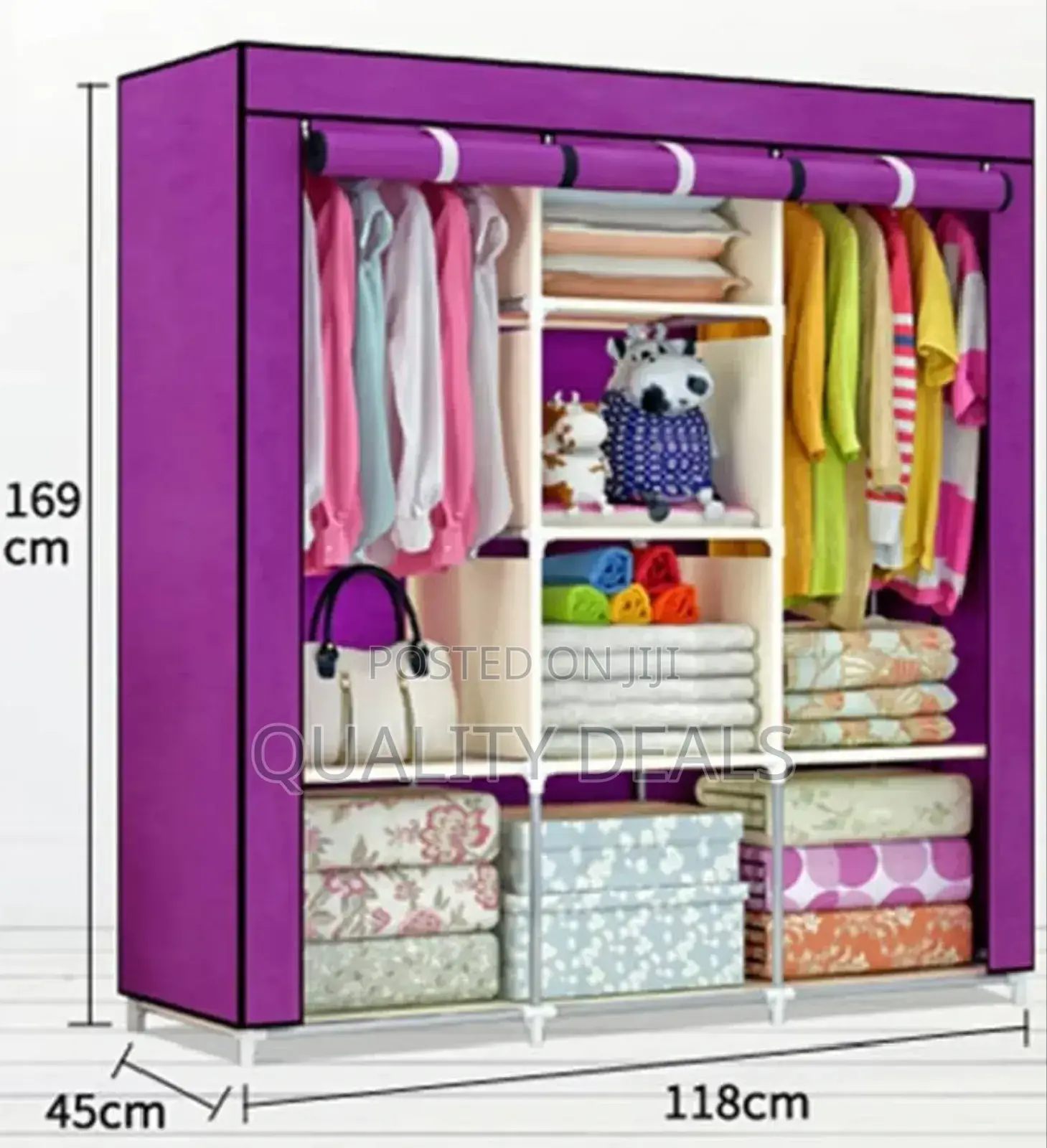 Metallic Frame Wardrobe