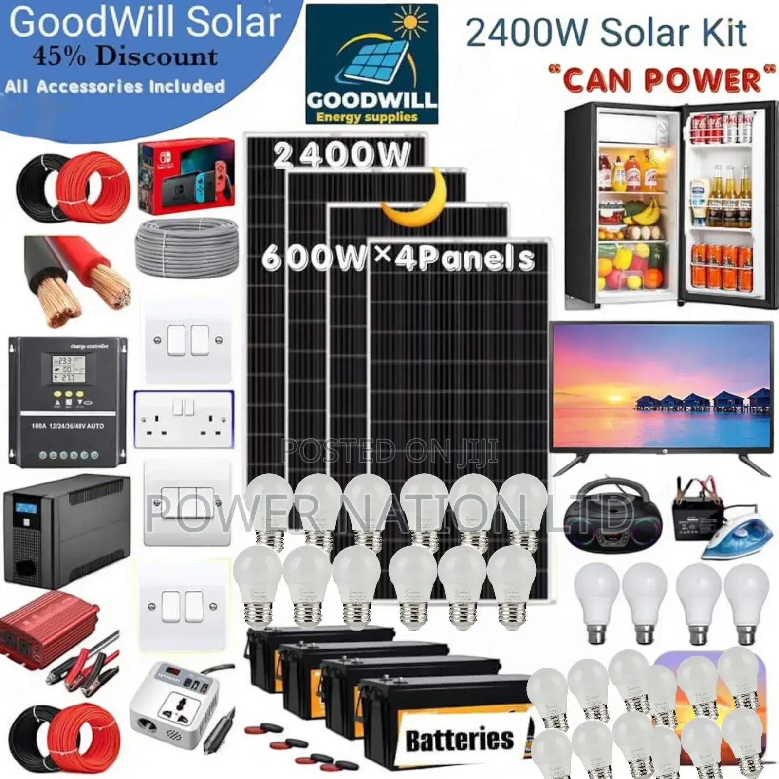 2400w Solar Energy System Full Kit