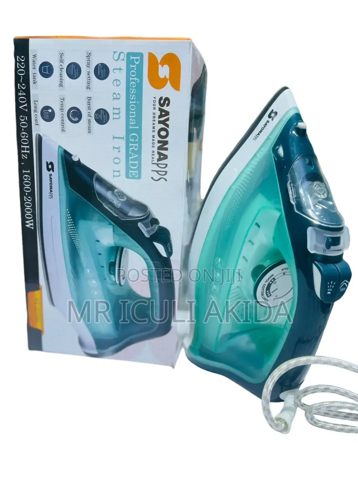 Sayonapps Professional Grade Electric Burst Steam Iron