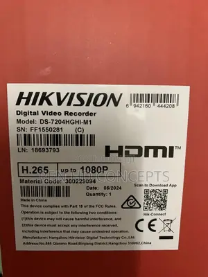 4 Channel DVR Hikvision Upto 1080p (Full Hd)