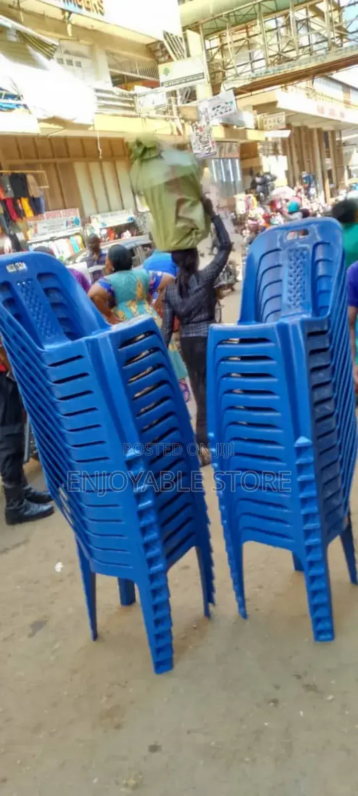 Portable Plastic Chairs Plastic Chairs(Blue)